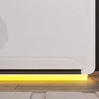 Table de chevet blanche à LED, Table de chevet moderne à LED, Table de chevet