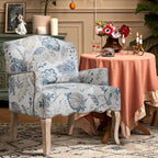 Fauteuils de lecture individuels de style français campagnard en tissu avec oreiller