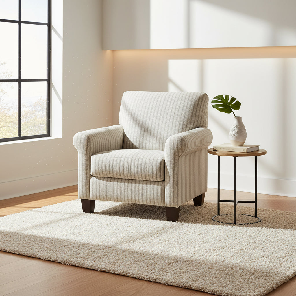 Fauteuil de salon marron/beige - 36 pouces de large x 36 pouces de profondeur x 36 pouces de hauteur