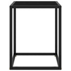 vidaXL Table basse noire avec verre noir 40 x 40 x 50 cm - 40 x 40 x 50