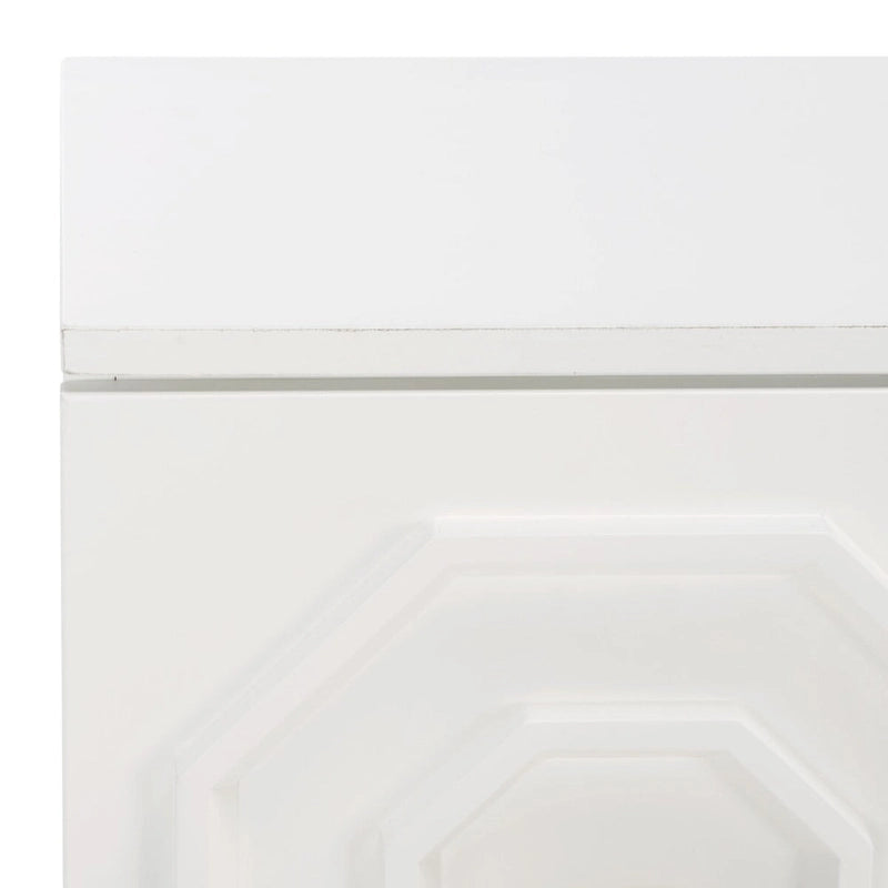 Buffet 3 portes 2 étagères 54"L | Détail octogonal sculpté | Meuble de rangement de style transitionnel