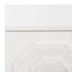 Buffet 3 portes 2 étagères 54"L | Détail octogonal sculpté | Meuble de rangement de style transitionnel