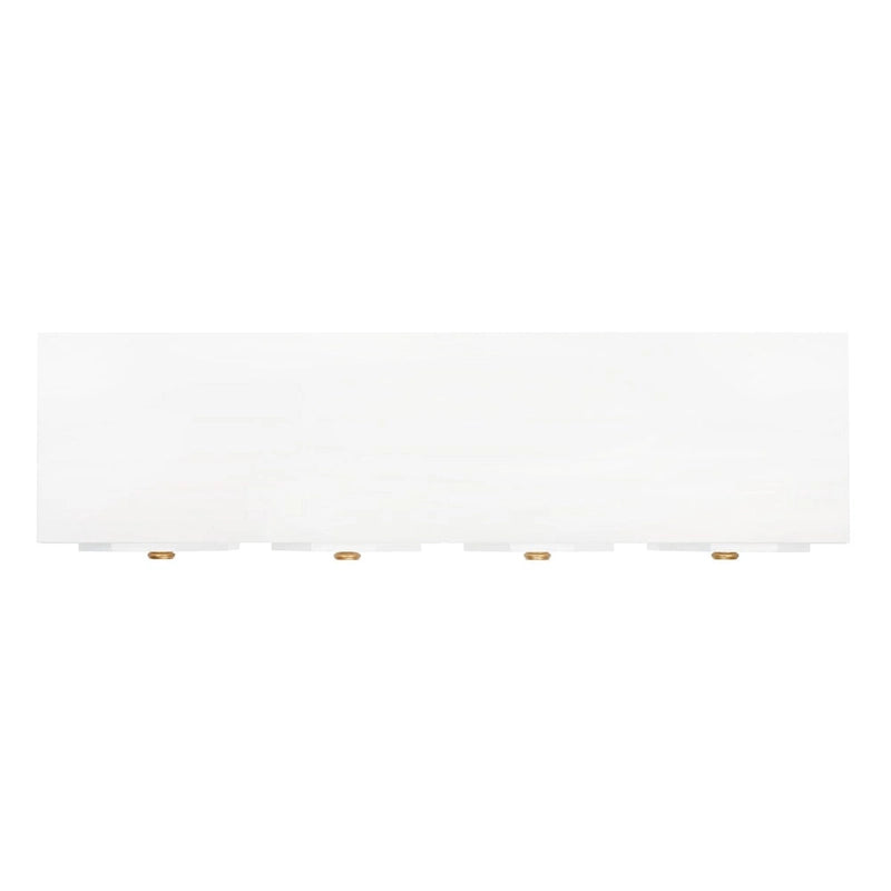 Buffet 3 portes 2 étagères 54"L | Détail octogonal sculpté | Meuble de rangement de style transitionnel