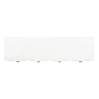 Buffet 3 portes 2 étagères 54"L | Détail octogonal sculpté | Meuble de rangement de style transitionnel