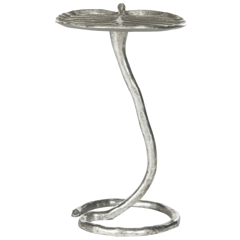 Table d'appoint glamour dorée | Cadre métallique orné | Table d'appoint décorative pour salon et chambre