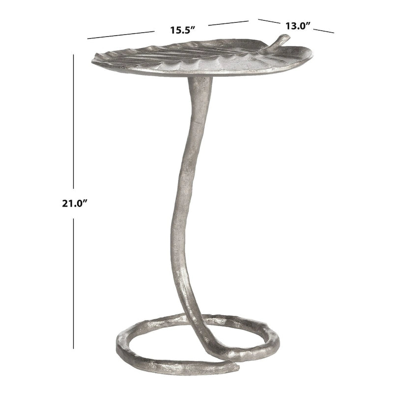 Table d'appoint glamour dorée | Cadre métallique orné | Table d'appoint décorative pour salon et chambre