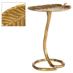 Table d'appoint glamour dorée | Cadre métallique orné | Table d'appoint décorative pour salon et chambre