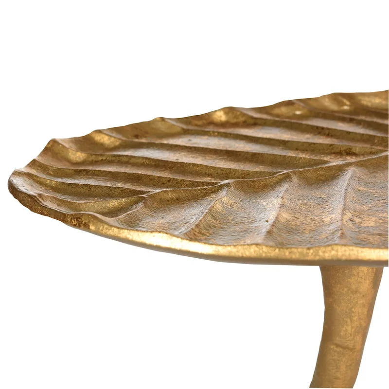 Table d'appoint glamour dorée | Cadre métallique orné | Table d'appoint décorative pour salon et chambre