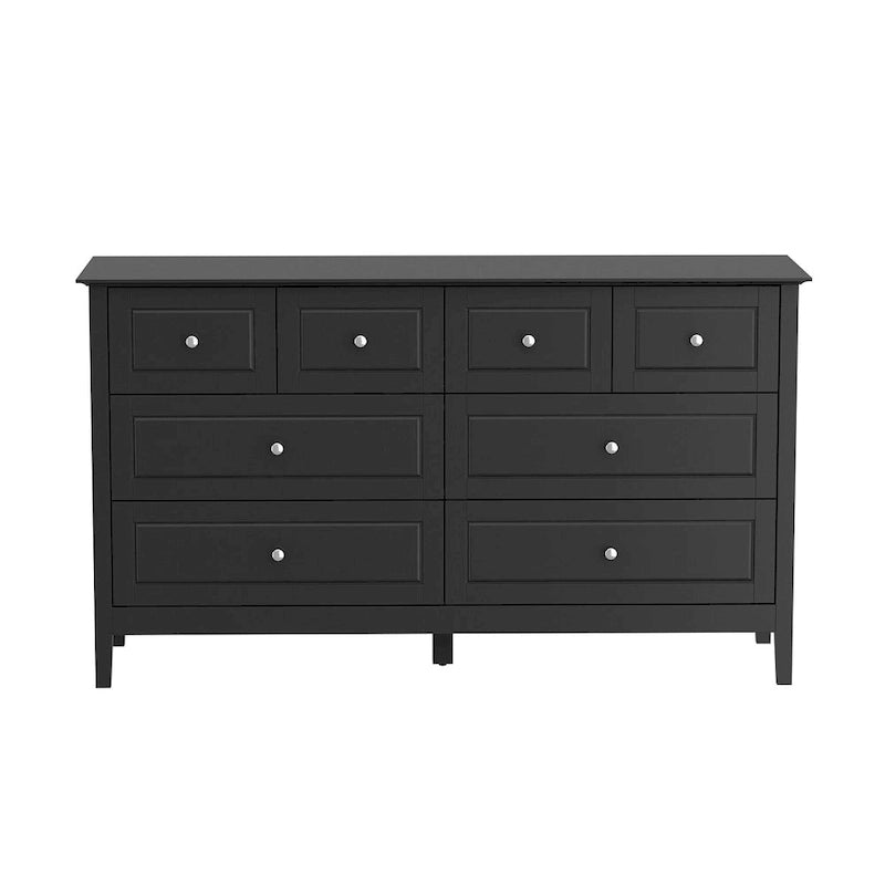 55.1 Commode avec touches argentées : Meuble de rangement élégant et spacieux