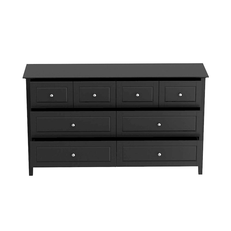 55.1 Commode avec touches argentées : Meuble de rangement élégant et spacieux