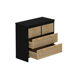 Meuble de rangement 4 tiroirs en rotin, pour chambre, salon, couloirs