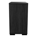 Ensemble de chambre 3 pièces gris | Lit, table de chevet et commode | Éclairage LED et ports USB