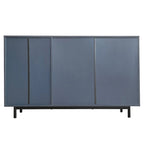 Meuble de Rangement Motif Vague avec 2 Portes et 2 Tiroirs, Réglable, Adapté pour Bureau, Entrée et Salon