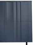 Meuble de Rangement Motif Vague avec 2 Portes et 2 Tiroirs, Réglable, Adapté pour Bureau, Entrée et Salon