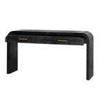 Console Unique Rétro avec Silhouette Ouverte, Deux Tiroirs Supérieurs