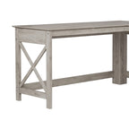 Bureau d'angle en L gris délavé | 1 tiroir et 1 étagère ouverte | Bureau moderne pour télétravail