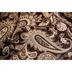 Causeuse traditionnelle marron en chenille semi-ferme | Cadre en pin massif | Salon 2 places