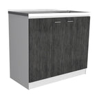 Meuble sous-évier avec lavabo utilitaire à 2 portes rectangulaire Brookeline