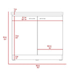 Meuble sous-évier avec lavabo utilitaire à 2 portes rectangulaire Brookeline