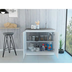 Meuble sous-évier avec lavabo utilitaire à 2 portes rectangulaire Brookeline