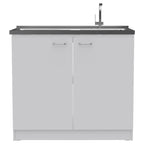 Meuble sous-évier avec lavabo utilitaire à 2 portes rectangulaire Brookeline
