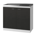 Meuble sous-évier avec lavabo utilitaire à 2 portes rectangulaire Brookeline
