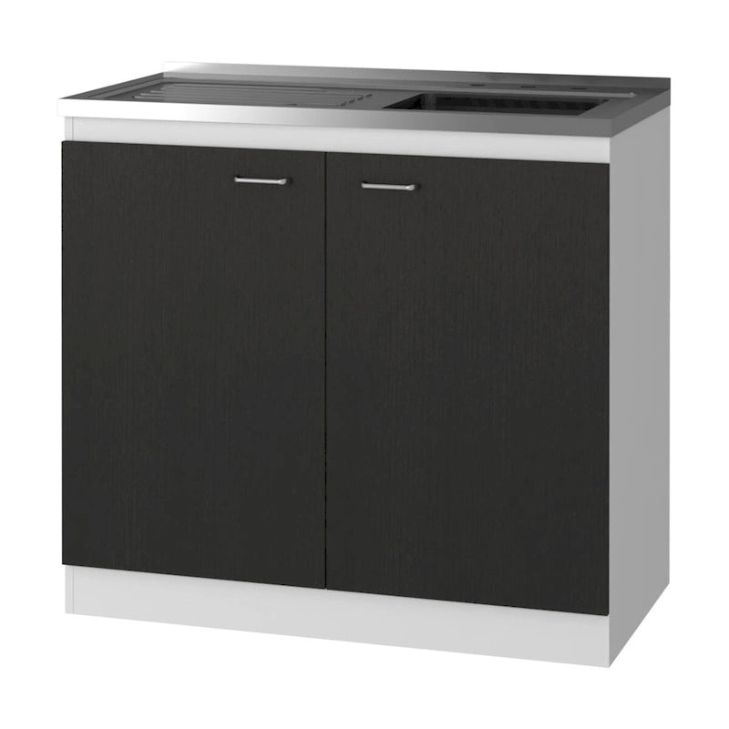 Meuble sous-évier avec lavabo utilitaire à 2 portes rectangulaire Brookeline