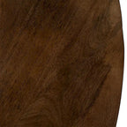 Table à manger en bois de manguier de 52 po de large | Fini brun moyen | Table à manger moderne en bois massif