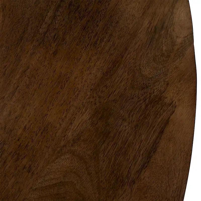 Table à manger en bois de manguier de 52 po de large | Fini brun moyen | Table à manger moderne en bois massif
