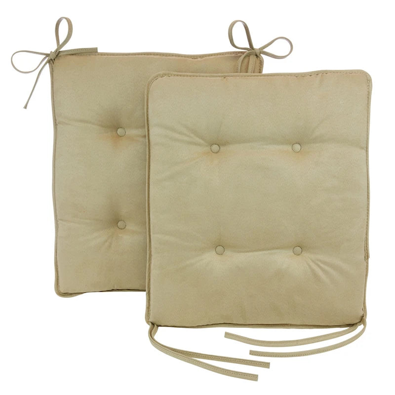 Ensemble de coussins réversibles en chenille pour fauteuil à bascule | Coussin d'assise et de dossier | Attaches antidérapantes