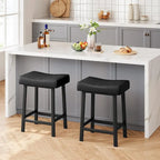 Tabourets de bar de 61 cm, siège ergonomique en forme de selle, lot de 2