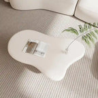 Table basse en bois en forme de nuage pour salon