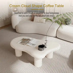 Table basse en bois en forme de nuage pour salon